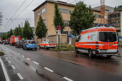 Esslingen Mettingen: Brand auf Firmengelaende